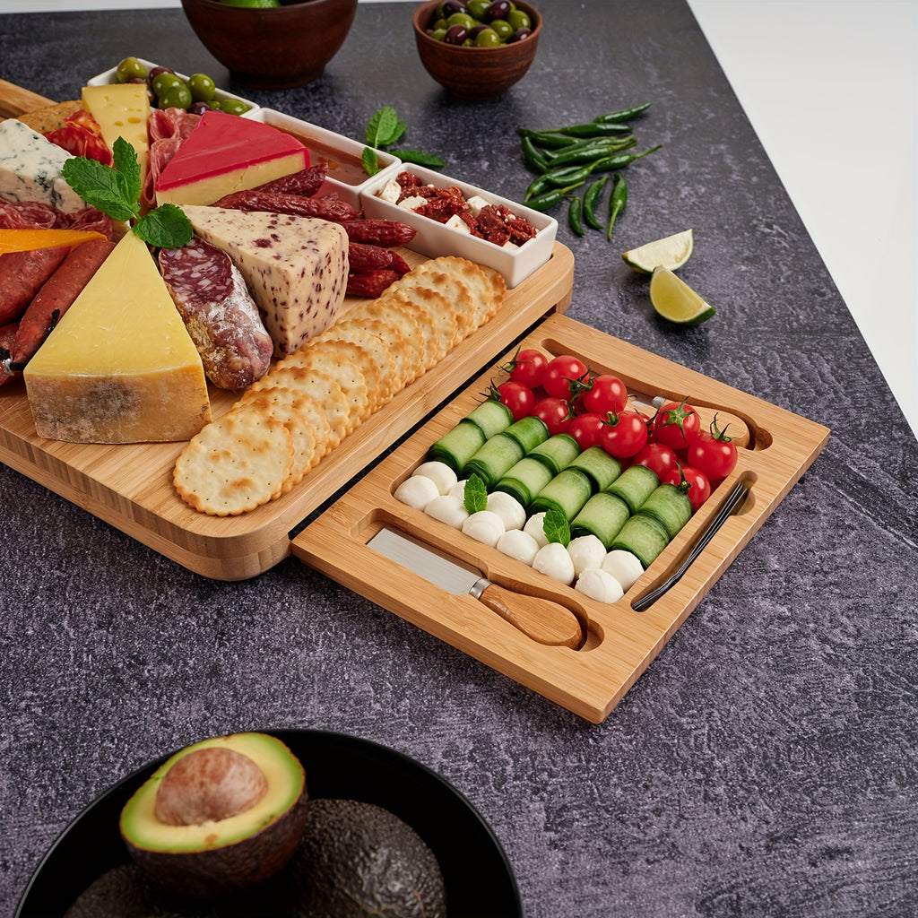 Bamboo cheese board set