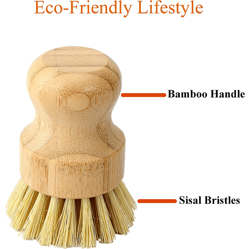 Bamboo Dish Scrub Brush – Eco-Friendly Kitchen Cleaning Brush