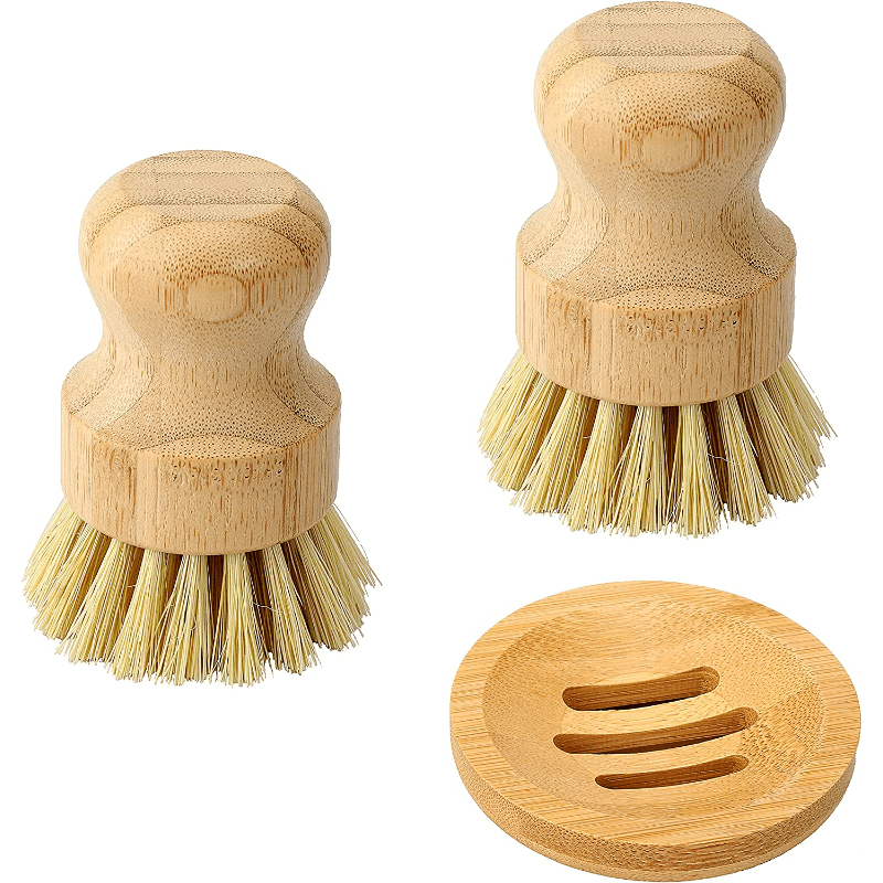 Bamboo Dish Scrub Brush – Eco-Friendly Kitchen Cleaning Brush