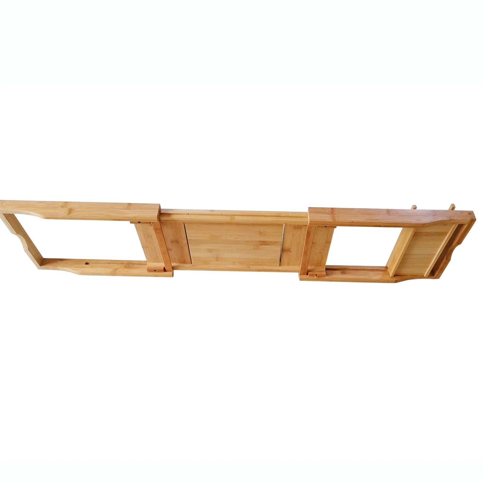 Bamboo Bathtub Tray Caddy – Adjustable Bath Shelf with Towel Holder for Relaxing Bath