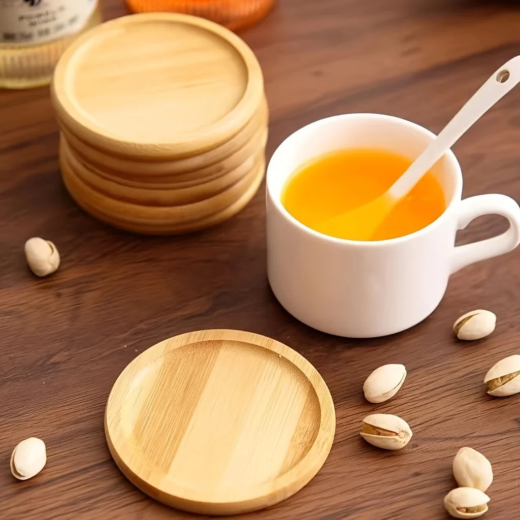 Set of 3 bamboo coasters