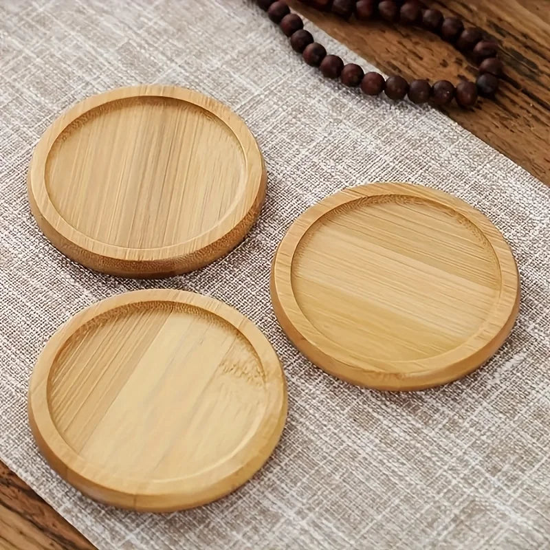 Set of 3 bamboo coasters