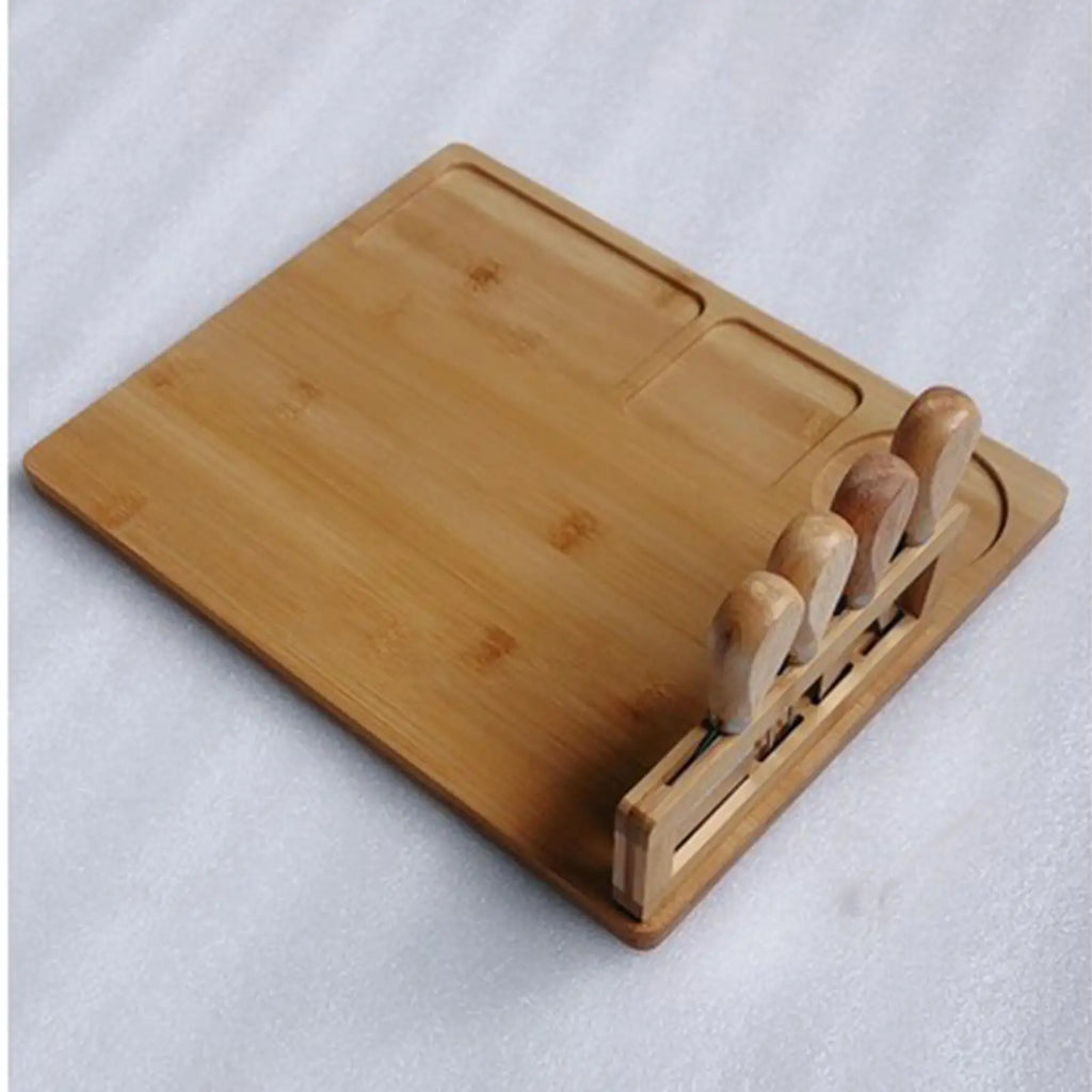 Rectangle Bamboo Cheese Board Set – Premium Charcuterie and Serving Board