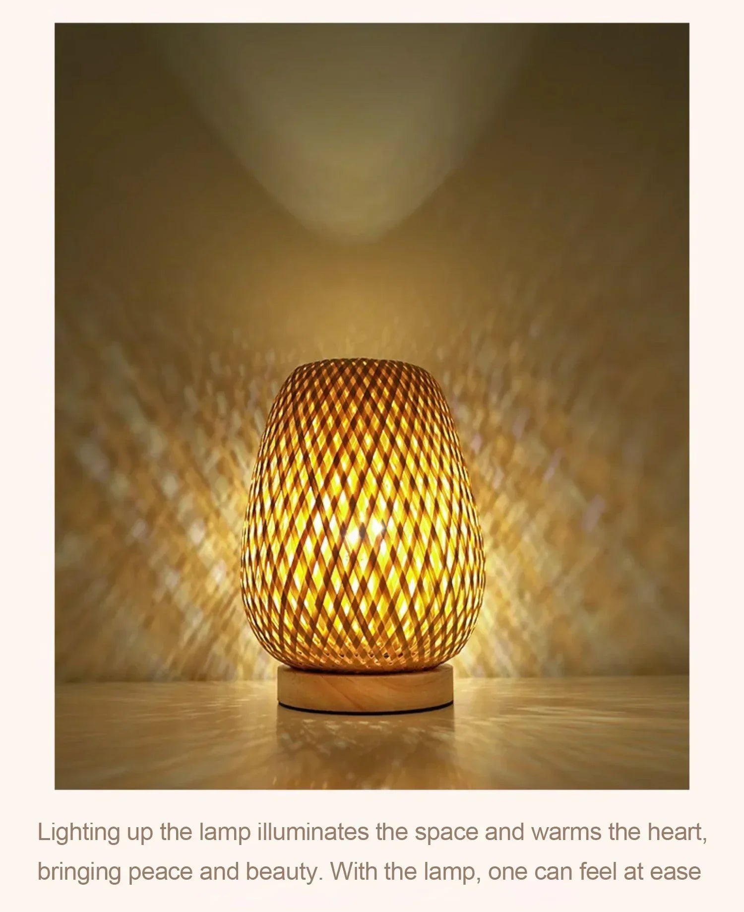 Rustic woven lamp
