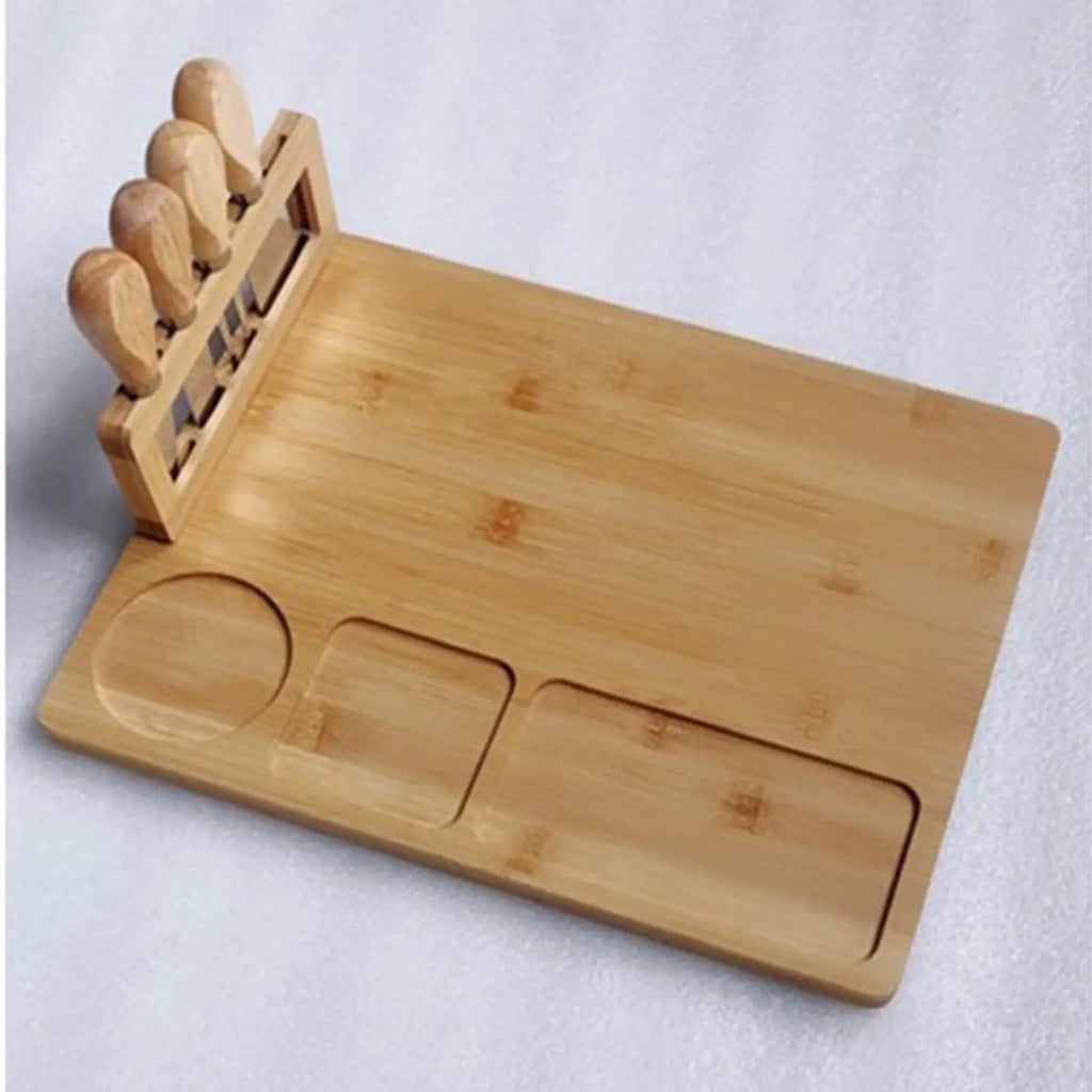 Rectangle Bamboo Cheese Board Set – Premium Charcuterie and Serving Board