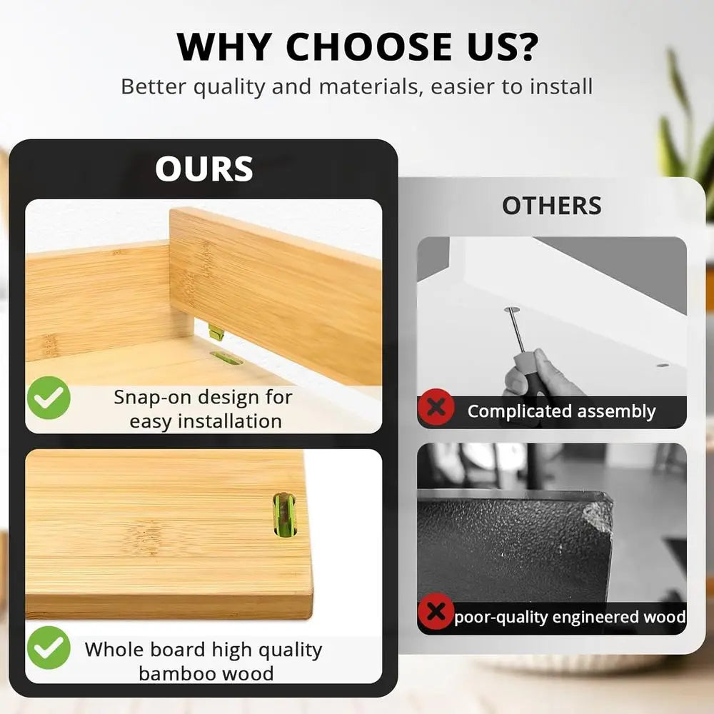 Bamboo Laundry Room Countertop – 27.5 x 54 Inch Solid Bamboo Work Surface for Washer and Dryer