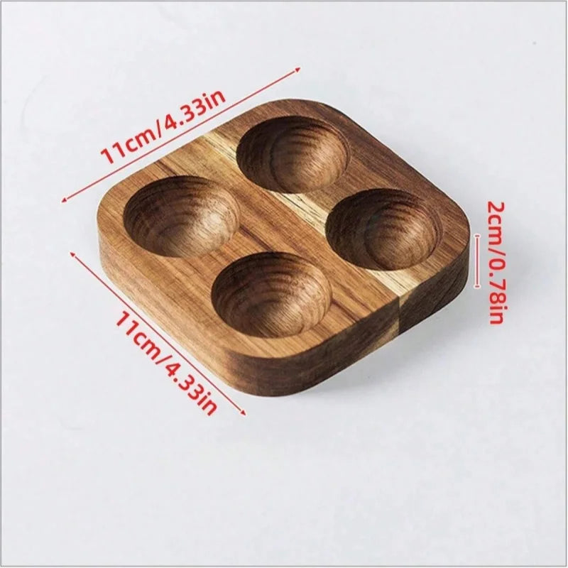 Wooden Egg Holder Rack – Paulownia Wood Kitchen Egg Storage Tray