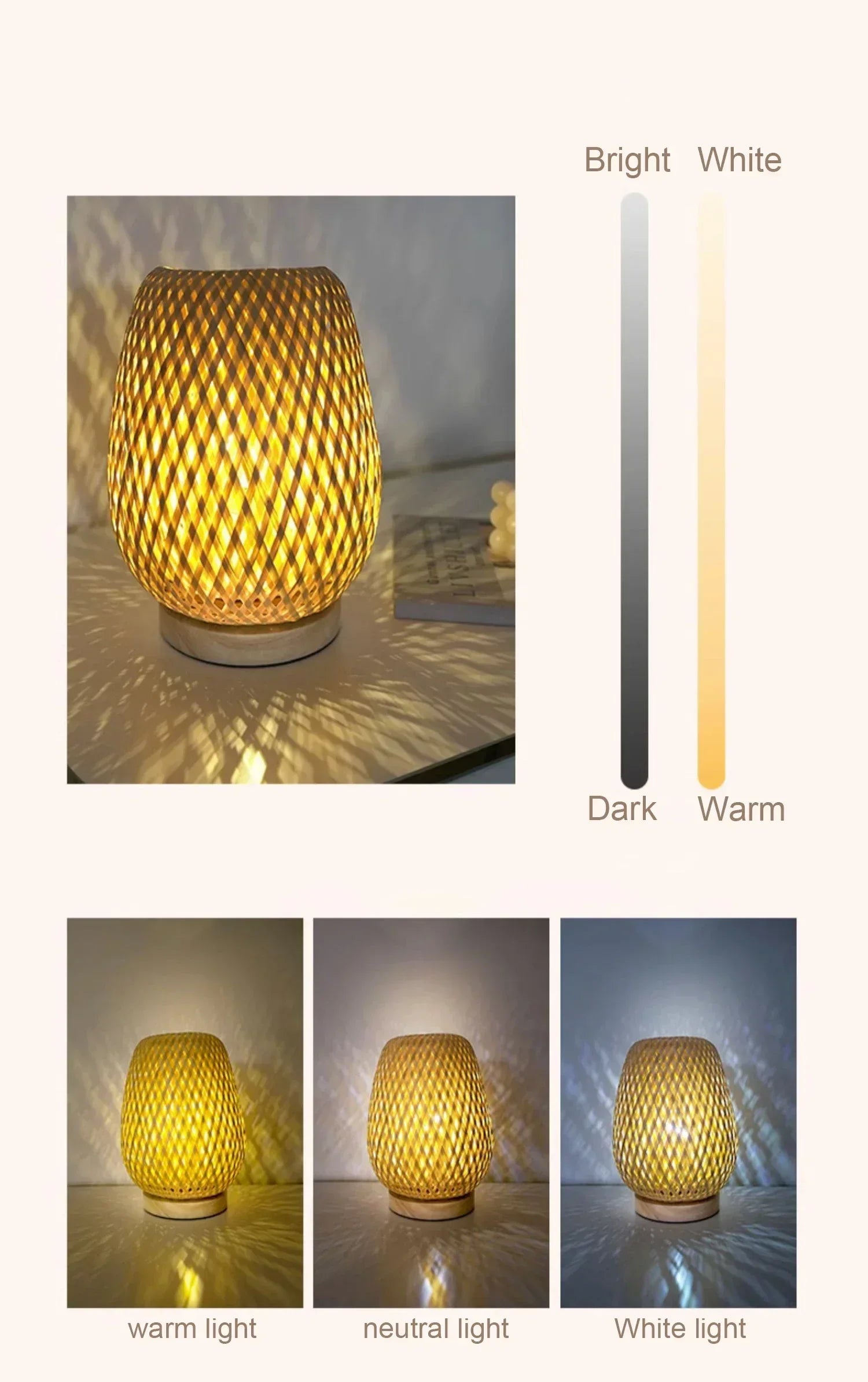 Rustic woven lamp