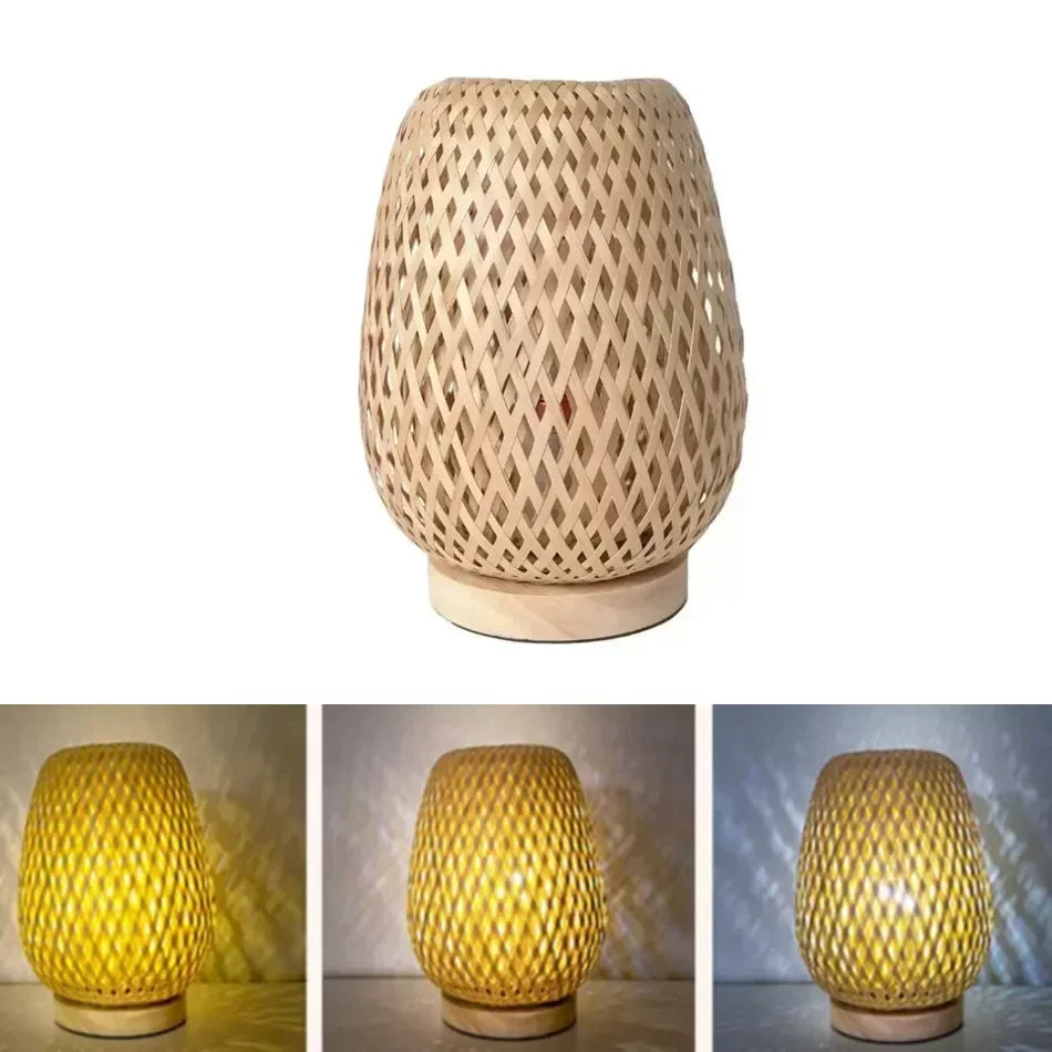 Rustic woven lamp