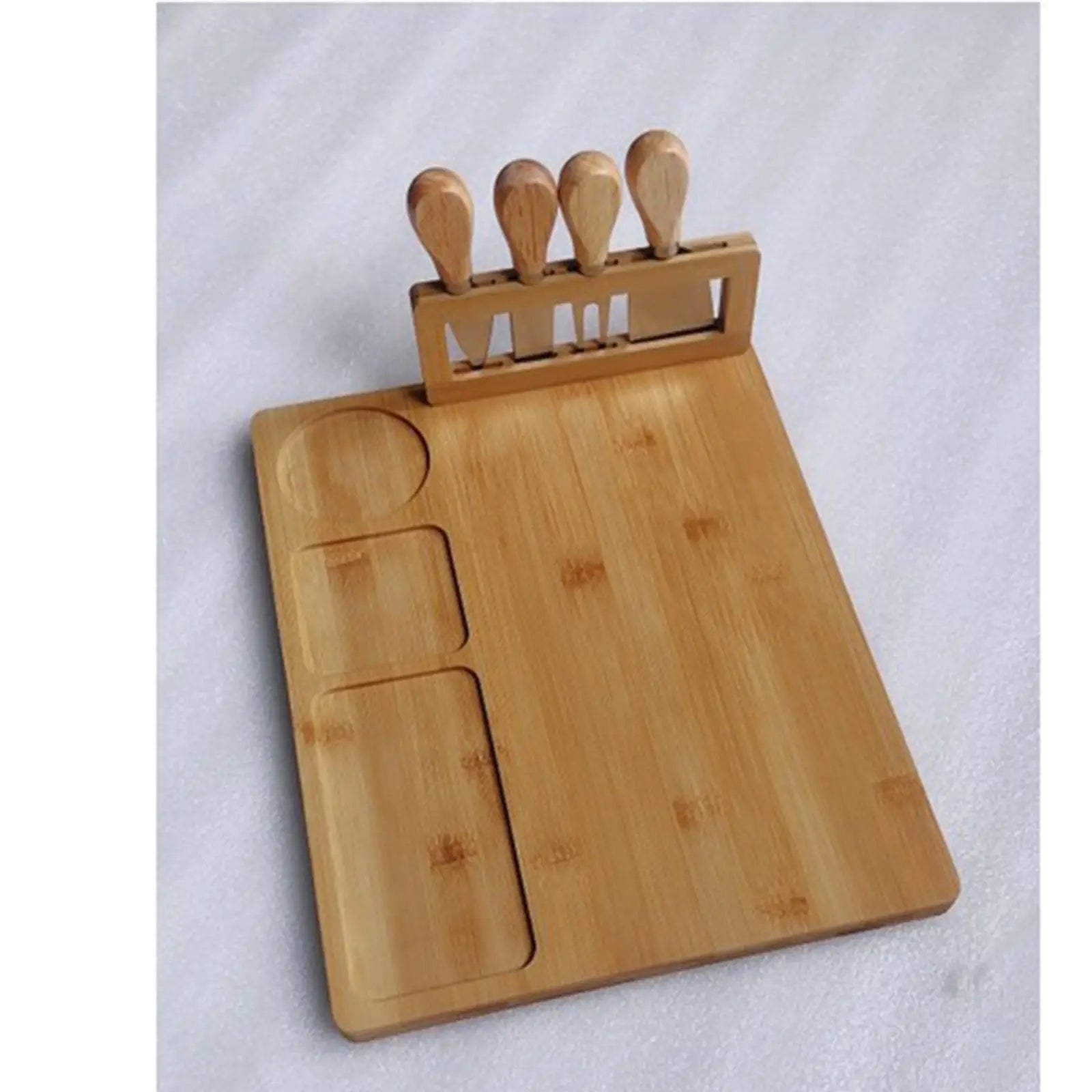 Rectangle Bamboo Cheese Board Set – Premium Charcuterie and Serving Board