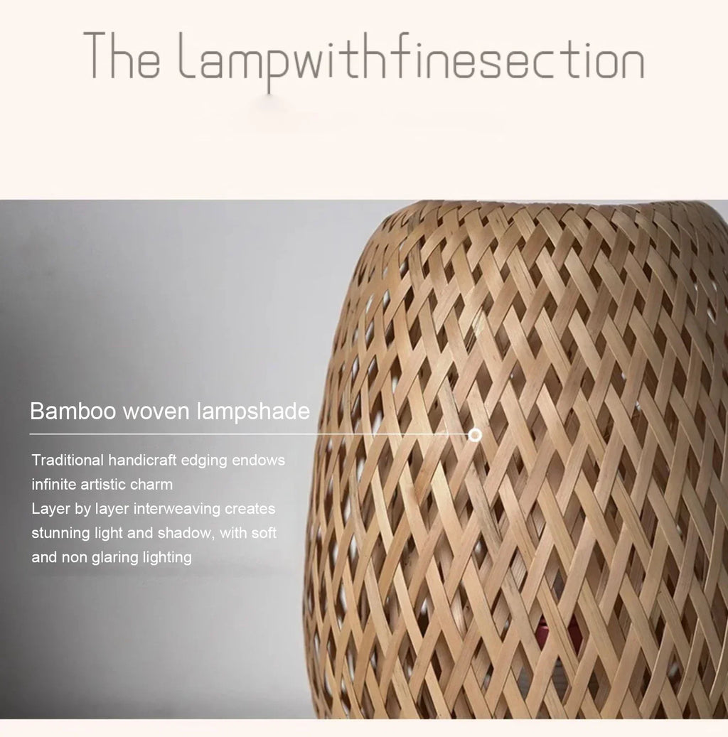 Rustic woven lamp