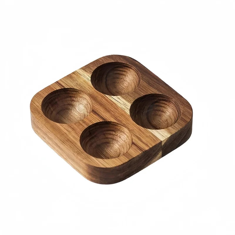 Wooden Egg Holder Rack – Paulownia Wood Kitchen Egg Storage Tray