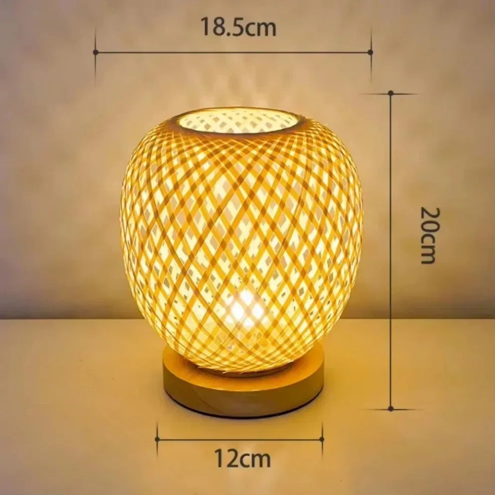 Rustic woven lamp