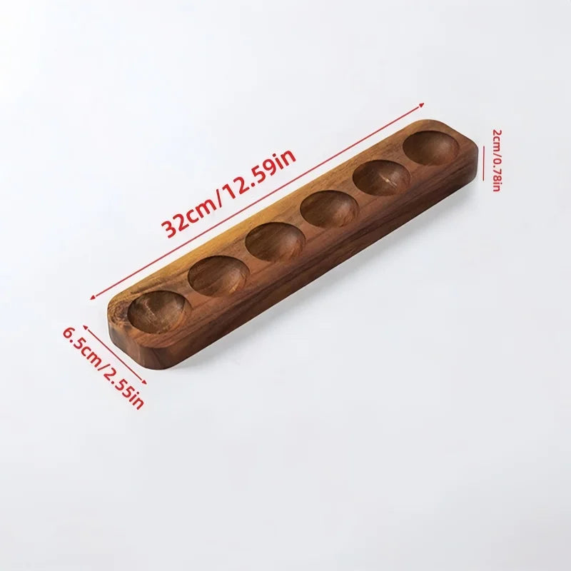 Wooden Egg Holder Rack – Paulownia Wood Kitchen Egg Storage Tray