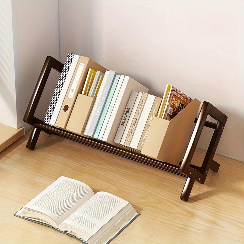 Bamboo desktop shelf