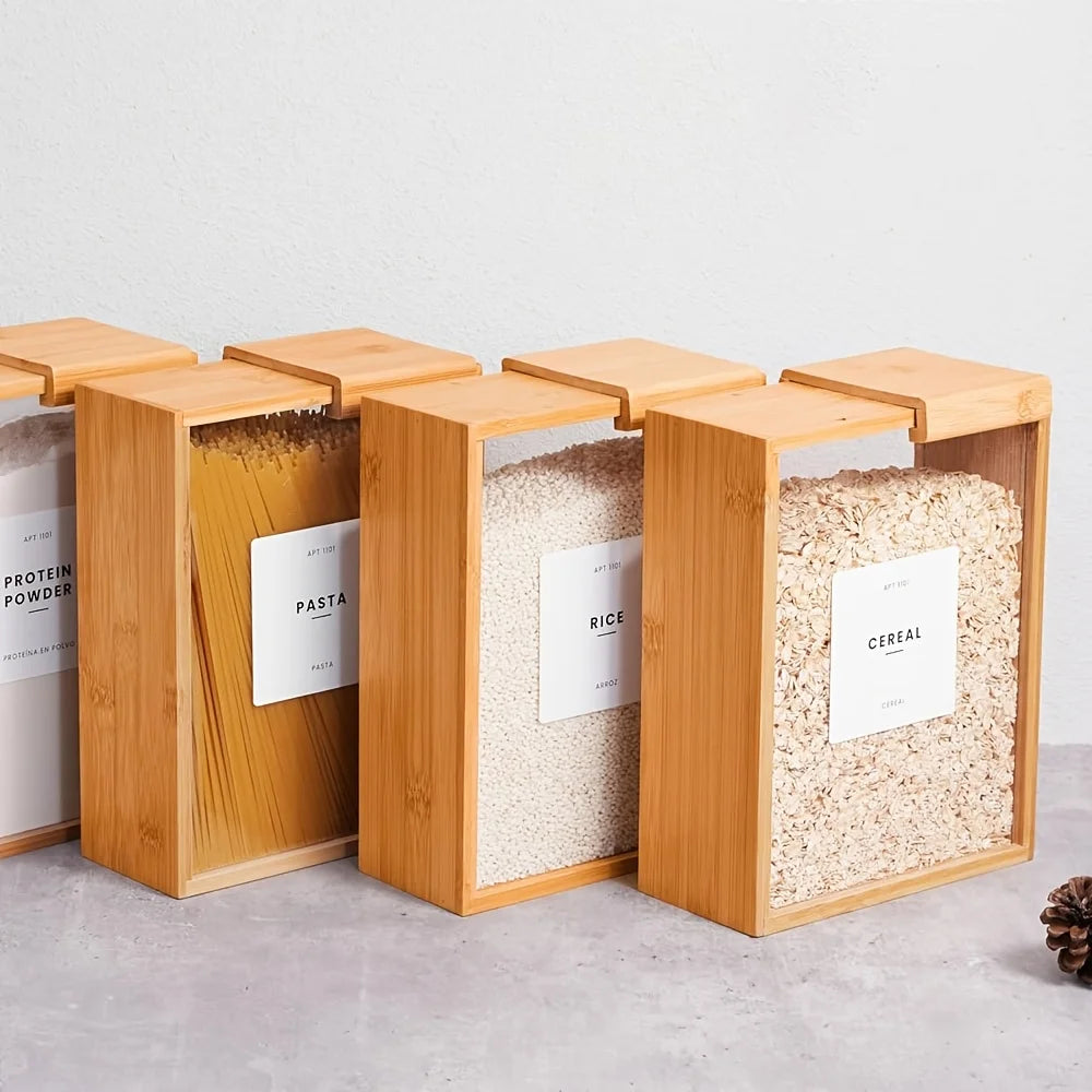 Bamboo Storage Box with Sliding Lid – Multifunctional Organizer