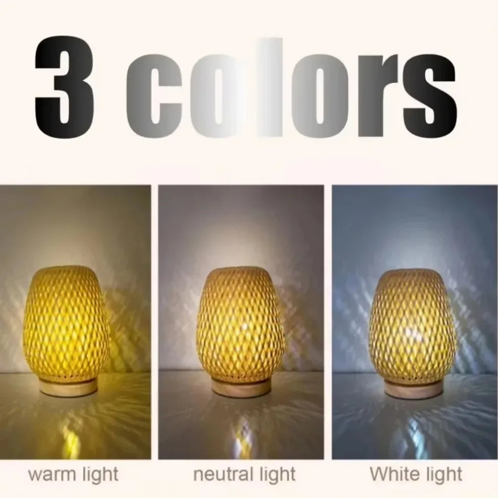 Rustic woven lamp