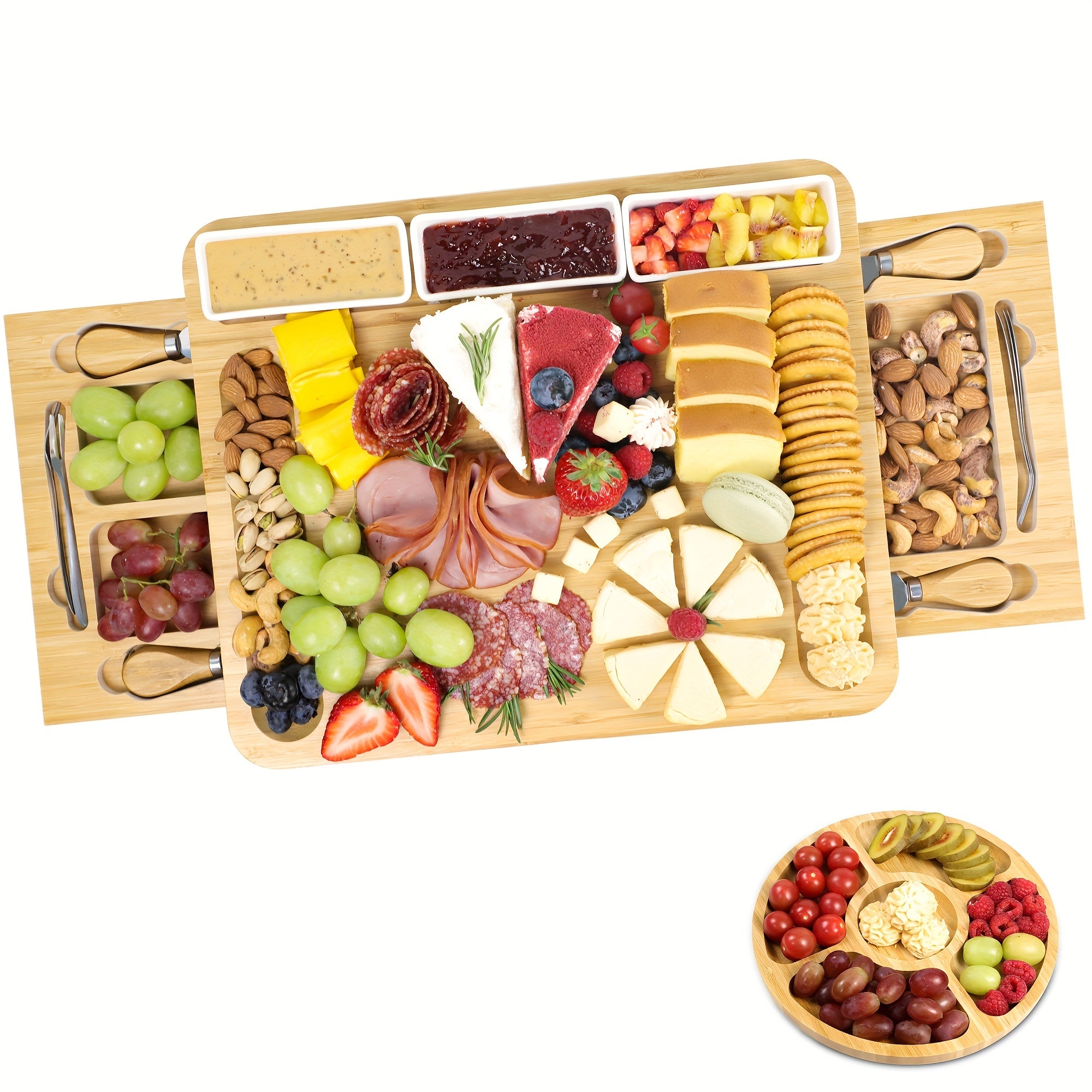 Bamboo cheese board set
