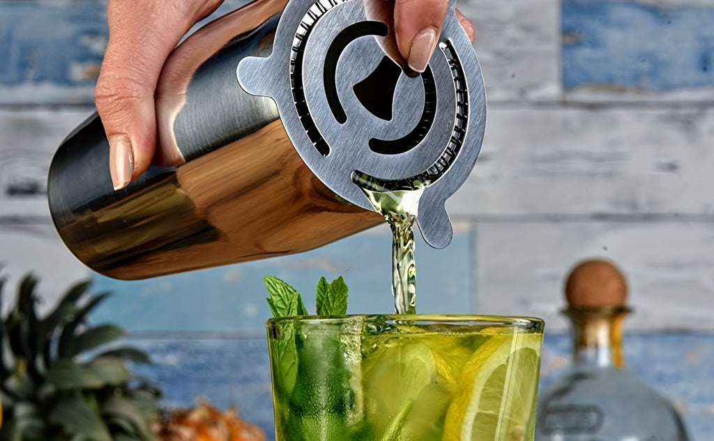 10-Piece Cocktail Set with Bamboo Stand 