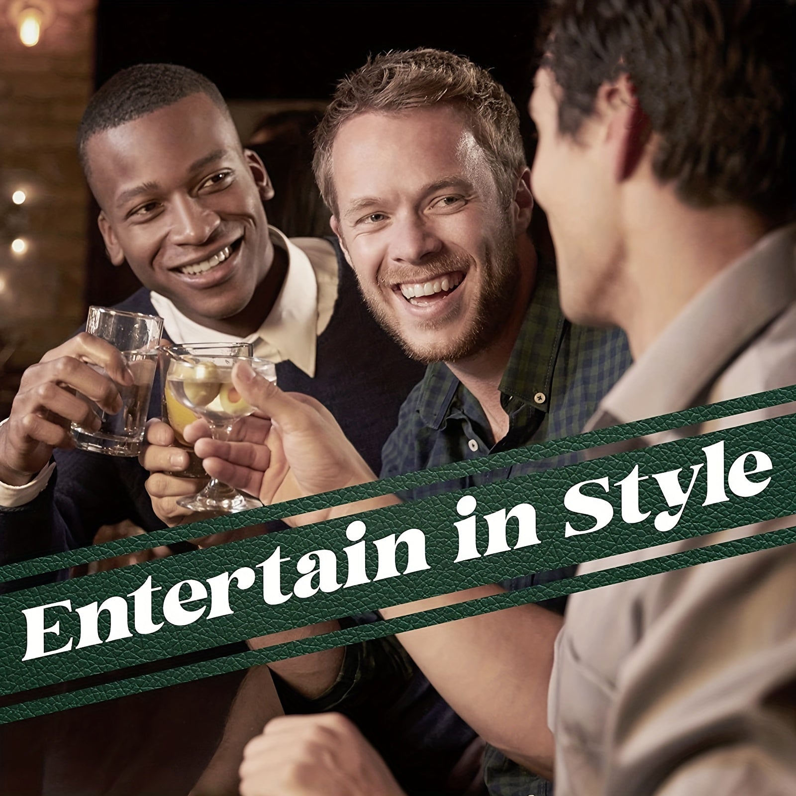 10-Piece Cocktail Set with Bamboo Stand 