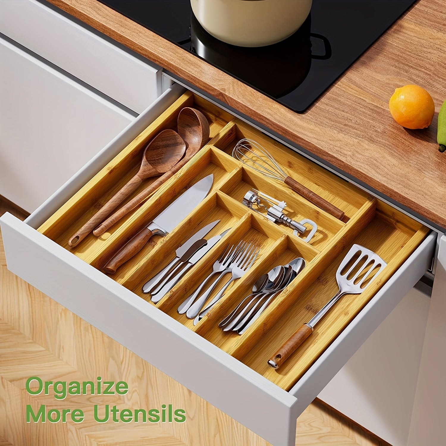 Bamboo Utensil Organizer